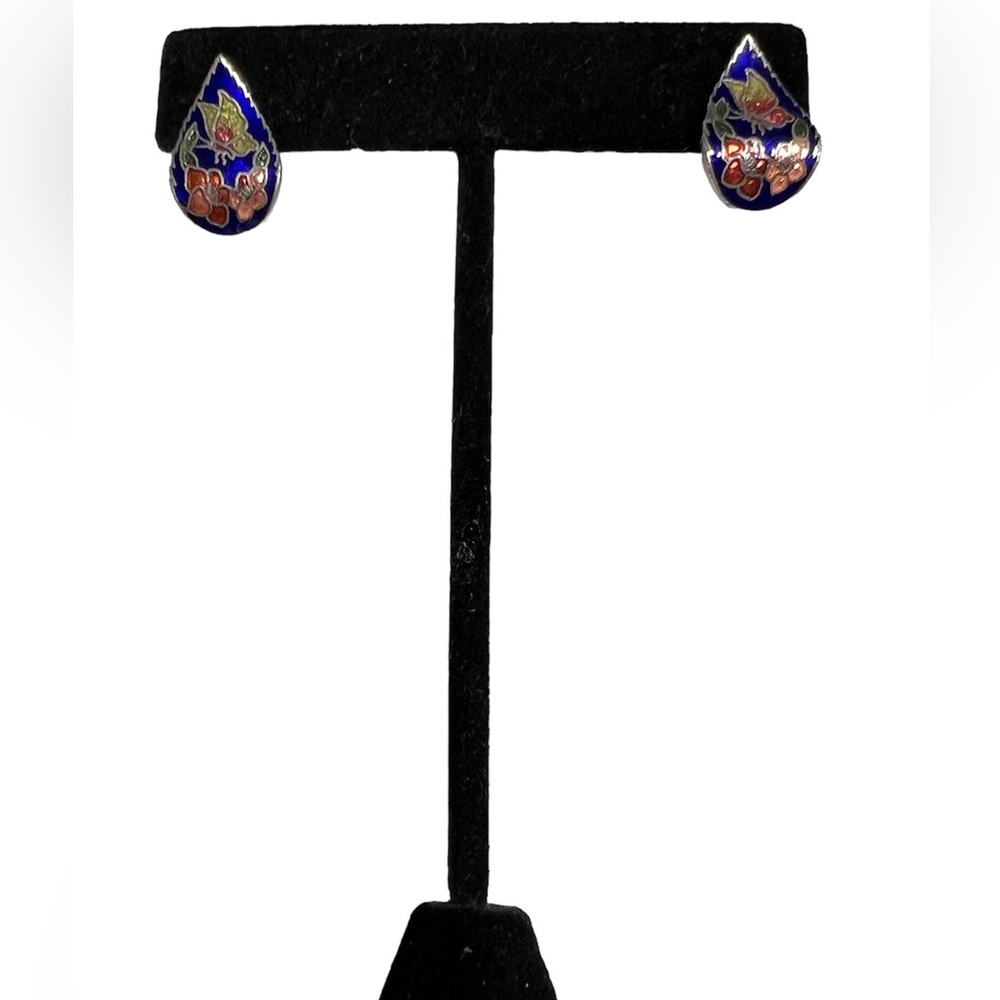 Vintage Cloisonné Earrings